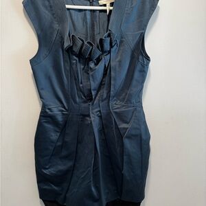 BCBGMaxAzria Runway Blue Textured Dress